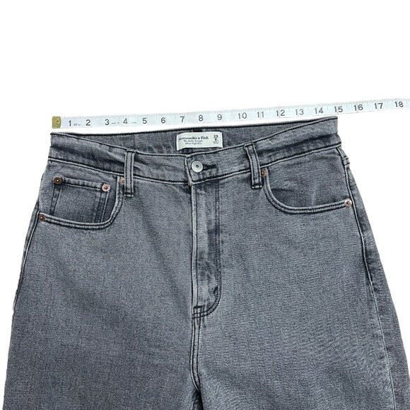 ABERCROMBIE & FITCH JEANS ANKLE STRAIGHT ULTRA HIGH RISE SIZE 29 DENIM GRAY - Picture 8 of 10
